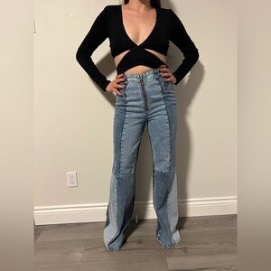 Chic Light Blue Flare Jeans